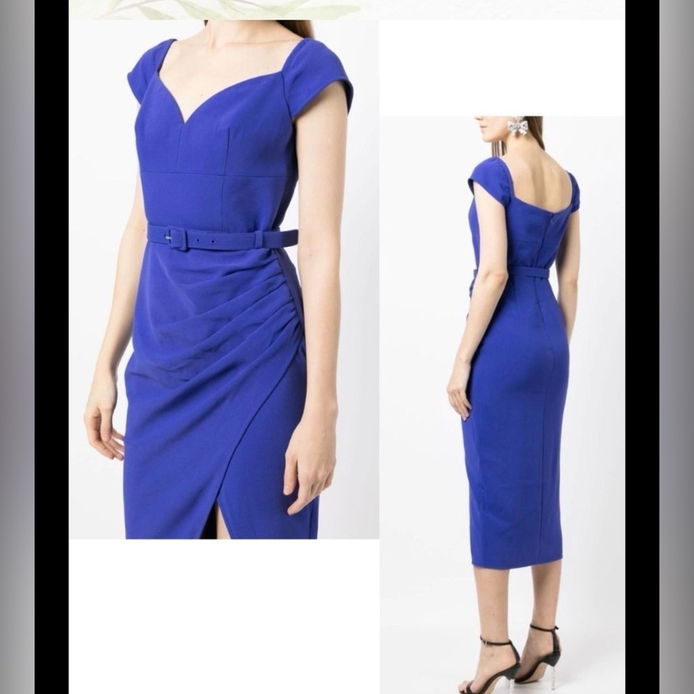 SELF-PORTRAIT Midi Crepe dress 6 - Picture 3 of 14